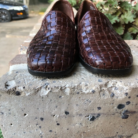 Glacee Brazil Women’s Brown Woven Leather Loafers EUC Grace Style, Size 6 1/2 - Picture 6 of 6